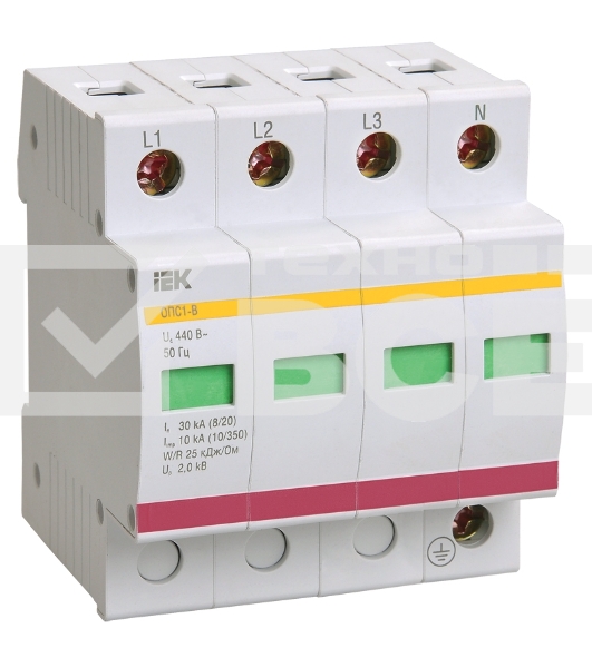 Ограничитель перенапряжения ОПС1-C 4P ИЭК MOP20-4-C