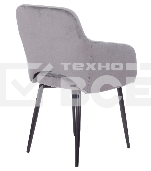 Кресло офисное Бюрократ CH-380F серая жемчужина Italia 26, на ножках, металл черный