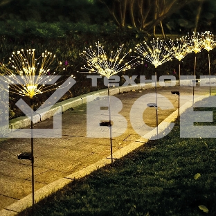 Светильник светодиодный Одуванчик большой LED LAMPER встроенная солнечная панель, аккумулятор, датчик света