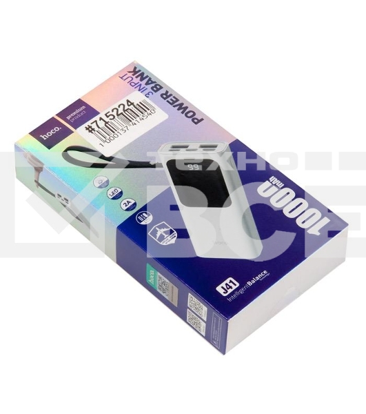 Внешний аккумулятор HOCO J41 Treasure mobile (10000mAh), белый