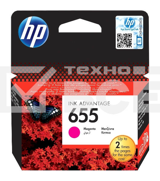 Картридж струйный HP 655 CZ111AE пурпурный для HP DJ IA 3525/4615/4625/5525/6525 (600стр.)