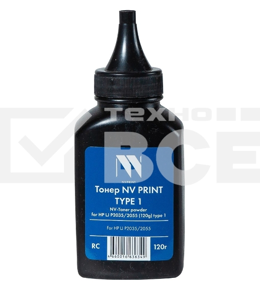Тонер NVP HP P2035/2055 (CE505A / CE505X) (120г) для HP LaserJet P2030, P2035, P2050,P2055; Canon (719) LBP 6650, 6680, 6300, 6310, MF 5840, 5880, 5940, 5980 Type1