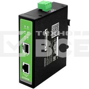 Инжектор PoE Digma DNP30W48GDXM 10/100/1000BASE-T 30Вт 37-57В(DC)