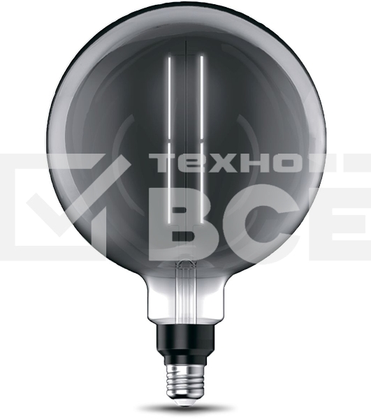 Лампа cветодиодная Gauss Filament G200 6W 330lm 4000К Е27 gray straight LED