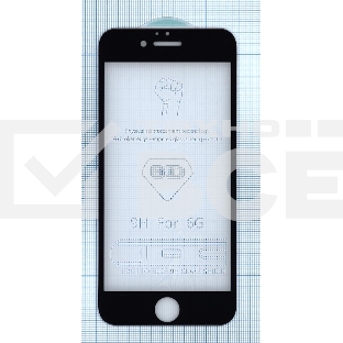 Защитное стекло 6D для Apple iPhone 6/6S черный