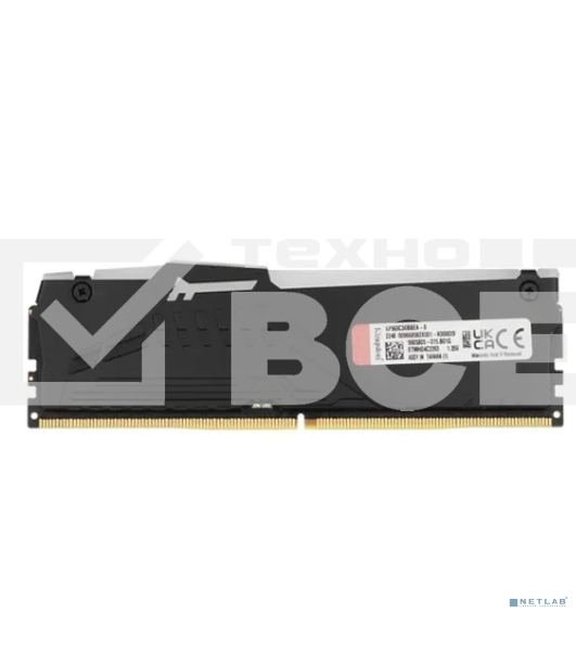 Оперативная память Kingston Fury Beast, DDR5, 8GB (1x8GB), 6000MHz, CL36, с радиатором, RGB, черный