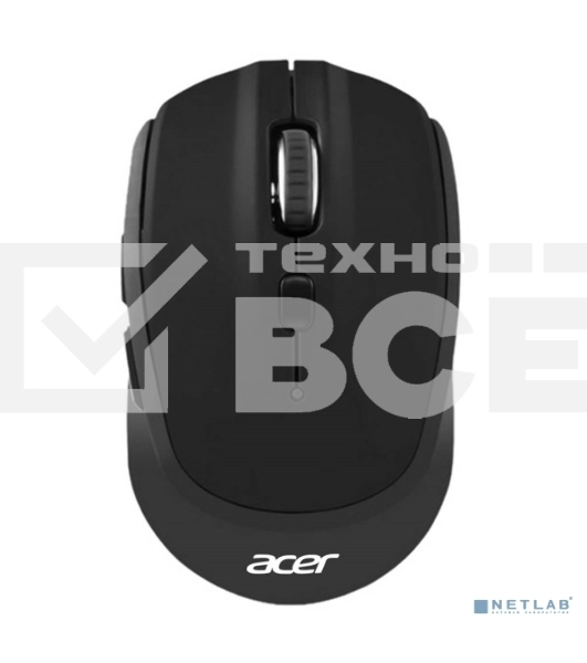 Мышь беспроводная Acer OMR040 черный, 1600 dpi, радиоканал, USB, кнопки - 6