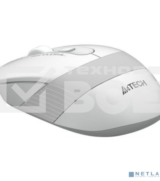 Мышь беспроводная A4Tech Fstyler FG10 белый/серый, 2000 dpi, радиоканал, USB, кнопки - 4