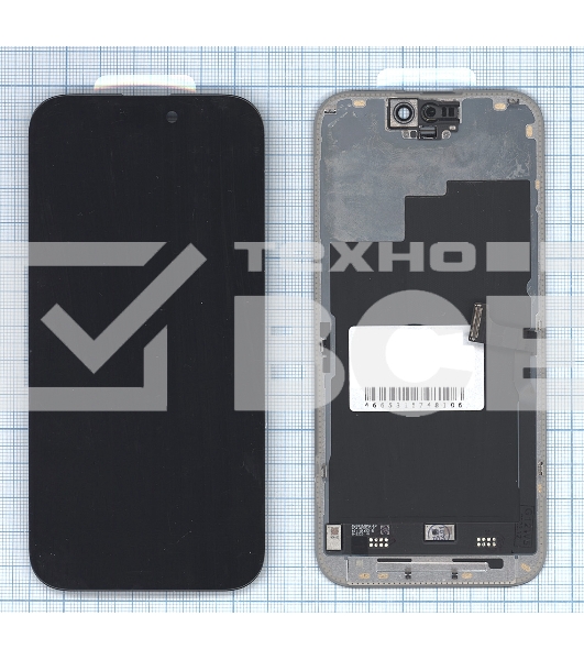 Дисплей (модуль) для Apple iPhone 15 Pro в сборе с тачскрином, черный (OR)