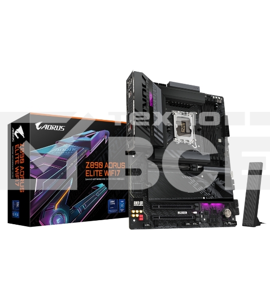 Материнская плата Gigabyte Z890 AORUS ELITE, LGA 1851, Intel Z890, 4xDDR5, 4xSATA, 4xM.2, 1xPCI-E 5.0 x16, 2xPCI-E 4.0 x4, 1xDP, 1xUSB-C (видео), 1x 2.5Gb LAN, 4xUSB-A 2.0, 3xUSB-A 3.2 Gen 1, 2xUSB-A 3.2 Gen 2, 1xThunderbolt 4, 2x3.5 мм, TOSLINK (S/PDIF),