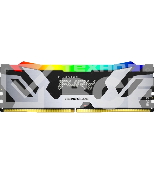 Оперативная память Kingston Fury Renegade, DDR5, 16GB (1x16GB), 6800MHz, CL36, радиатор, RGB, серебристый