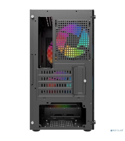 Компьютерный корпус Powercase Mistral Micro A3B ARGb, Tempered Glass, 2x 140мм ARGb PWM+1x 120мм ARGb PWM, черный, mATX (CMMAB-A3-V2)