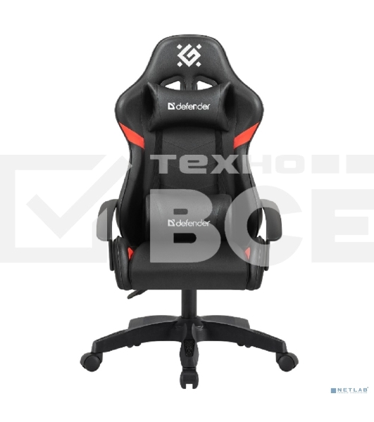 Кресло игровое Defender Sharm черный/крас, класс 2, PU