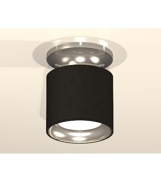 Светильник Ambrella Light XS7402080 SBK/PSL черный песок/серебро полированное MR16 GU5.3 (N7927, C7402, N7023)
