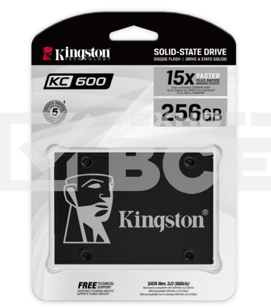 Накопитель SSD Kingston KC600, 256GB, SATA III, 2.5