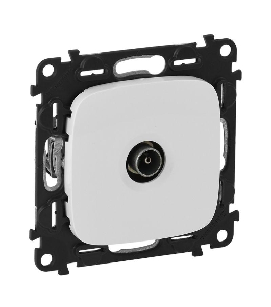 Механизм розетки TV Valena Allure с топологией 'звезда' 0-2400МГц с лицевой панелью бел. Leg 753751