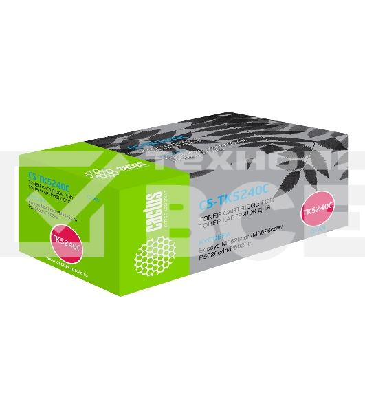 Картридж лазерный Cactus CS-TK5240C голубой (3000стр.) для Kyocera Ecosys M5526cdn/M5526cdw/P5026cdn/P5026cdw