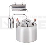 Дистиллятор МАГАРЫЧ Премиум 12 БКДР дистиллятор МАГАРЫЧ Премиум 12 БКДР, объем 12л, большая крышка, деревянные ручки, термостат, сухопарник. Производительность: 2 л./ч. Материал: пищевая нержавейка. Тип охладителя: проточный. Серия Премиум., фото4