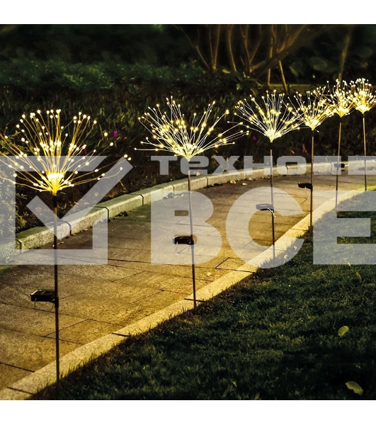 Светильник светодиодный Одуванчик малый LED LAMPER встроенная солнечная панель, аккумулятор, датчик света