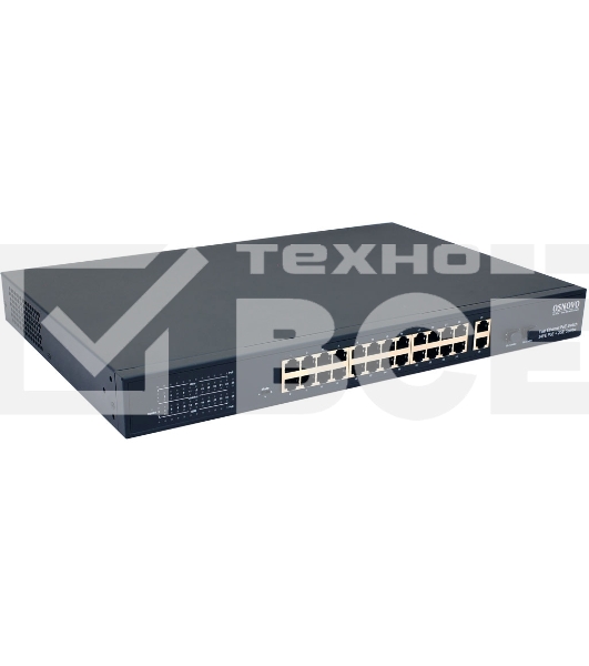 Коммутатор Osnovo SW-62422(400W) 26x100Mb 24PoE+ 400W неуправляемый