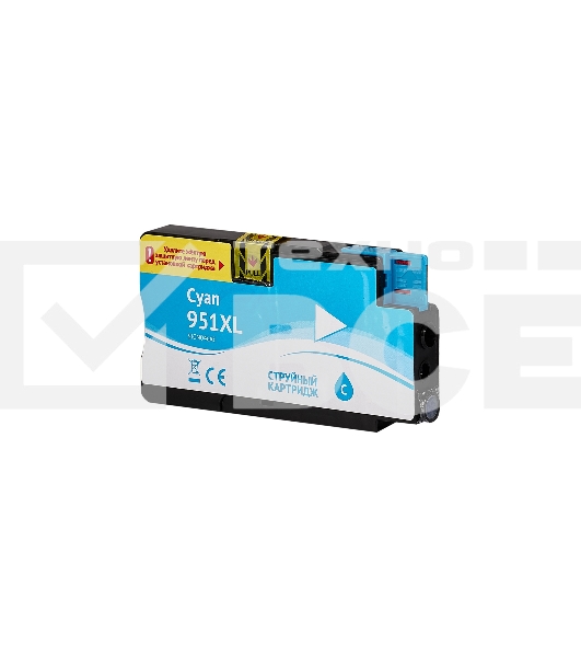 Струйный картридж Sakura CN046AE (№951XL Cyan) для HP, голубой, 26 мл., 1500 к.
