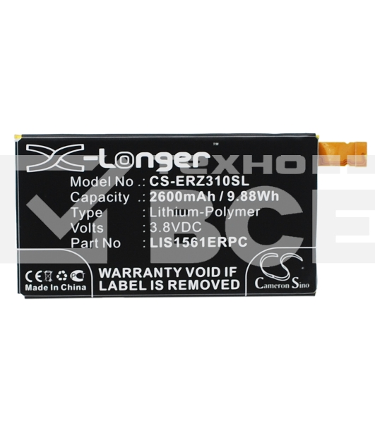Аккумулятор CameronSino CS-ERZ310SL LIS1561ERPC для Sony Xperia Z3 Compact D5803 LTE 3.8V / 2600mAh / 9.88Wh