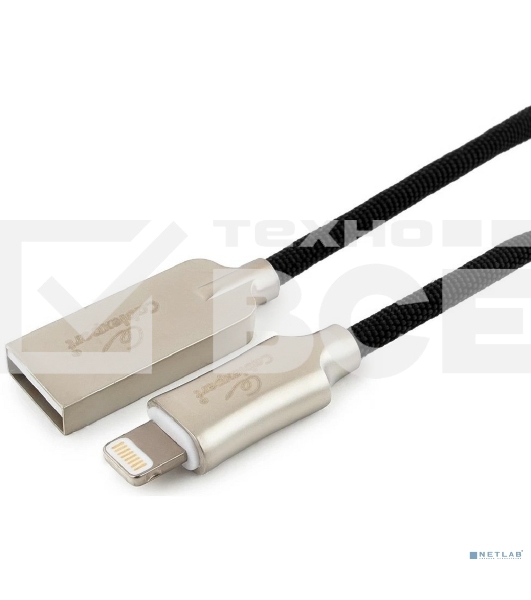 Кабель USB Cablexpert для Apple CC-P-APUSB02Bk-0.5M, MFI, AM/Lightning, серия Platinum, длина 0.5м, черный, блистер