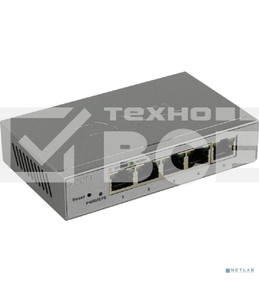 Коммутатор ZYXEL GS1200-5 Smart 5-port GbE Web Managed Switch, VLAN, IGMP, QoS, Link Aggregation