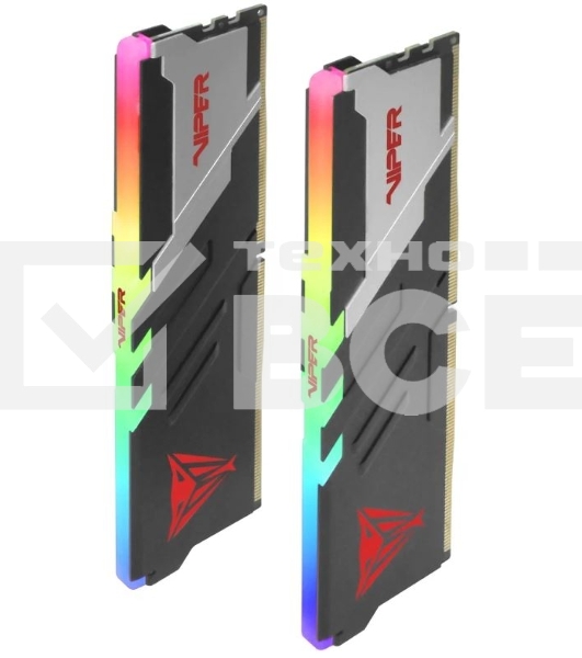 Оперативная память Patriot Viper Venom, DDR5, 32GB (2x16GB), 7200MHz, CL34, с радиаторами, RGB, черный