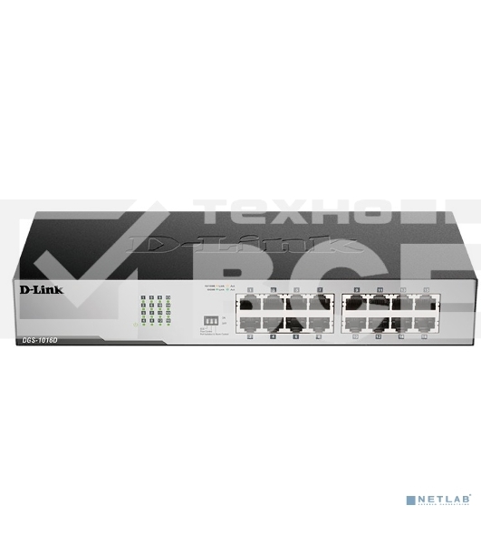 Коммутатор D-Link DGS-1016D DGS-1016D/J1A 16x1Гбит/с неуправляемый