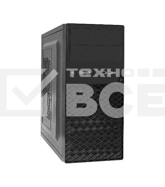 Компьютерный корпус Minitower ExeGate BA-203U-UNS400 (mATX, БП UNS400 с вент. 12см, 3хUSB+1хUSB 3.0, аудио, черный)