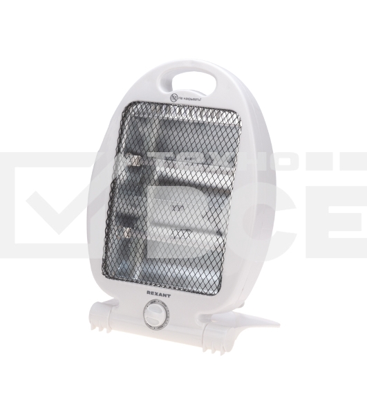 Обогреватель инфракрасный Rexant белый, кварцевый, 800 Вт, 14 м2, термостат, настольный, со складным основанием