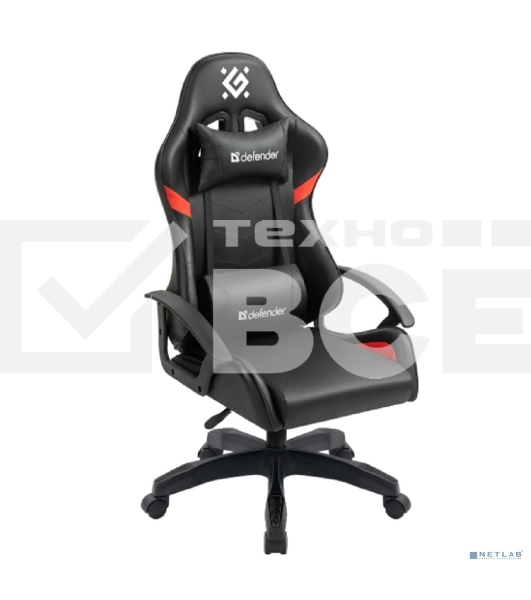 Кресло игровое Defender Sharm черный/крас, класс 2, PU