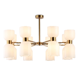 Люстра Ambrella light LH56095/16 BS/FR латунь/белый матовый E14*16 max 40W D860*510