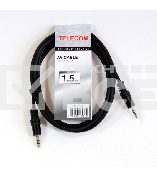 Кабель соединительный Telecom 3.5 Jack (M) - 3.5 Jack (M), стерео, аудио, 1.5м <TAV7175-1.5M> 