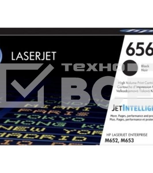 Картридж лазерный HP 656X черный увеличенной емкости для HP CLJ M652/M653 (CF460X) 27000 стр
