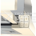 Вытяжка встраиваемая Gorenje BHP62CLI слоновая кость управление: кнопочное (1 мотор), фото 1