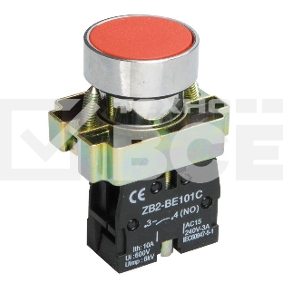 Кнопка LAY5-BA41 без подсветки красн. 1з ИЭК BBT60-BA-K04
