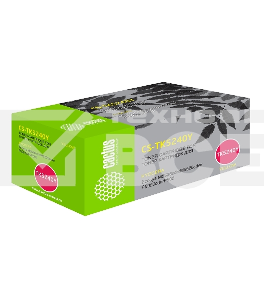 Картридж лазерный Cactus CS-TK5240Y желтый (3000стр.) для Kyocera Ecosys M5526cdn/M5526cdw/P5026cdn/P5026cdw