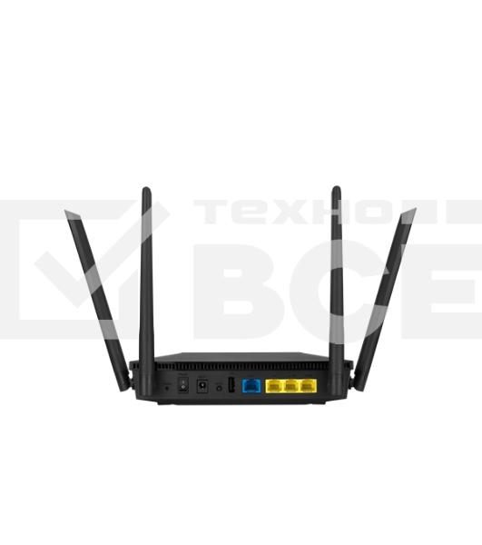 Роутер ASUS RT-AX53U  802.11b/g/n/ac/ax, до 574 + 1201 Mbps, 2,4 + 5 гГц, 4 антенны, USB