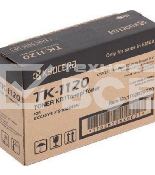 Картридж лазерный Kyocera TK-1120 (1T02M70NX0/1T02M70NXV/1T02M70NX1) черный для FS-1060DN/1025MFP/1125MFP 3000 стр.