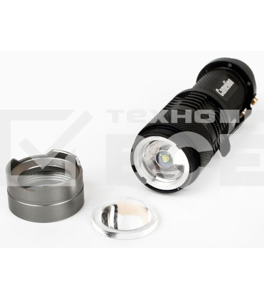 Фонарь LED5135 (LED XPE ZOOM 3 реж 1хLR6 алюм. блистер черный Camelion 12915