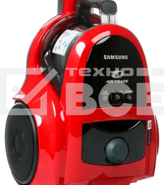 Пылесос Samsung VCC4520S3R/XEV красный, 350/1600 Вт, уборка сухая, пылесборник контейнер 1.3 л