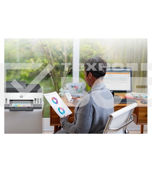 МФУ струйное HP Smart Tank 750 AiO, А4, цветной, печ. до 15/9 стр/мин., скан. до 8 стр/мин., 4800x1200 dpi (печ.), 1200x1200 dpi (скан.), Bluetooth, USB, Wi-Fi