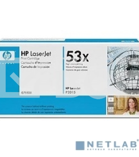 Картридж лазерный HP Q7553X черный для LaserJet P2015 7000 стр.