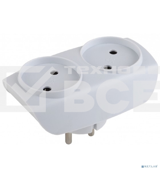 Разветвитель ЭРА C0045520 SP-2-W белый 2гн, без заземл