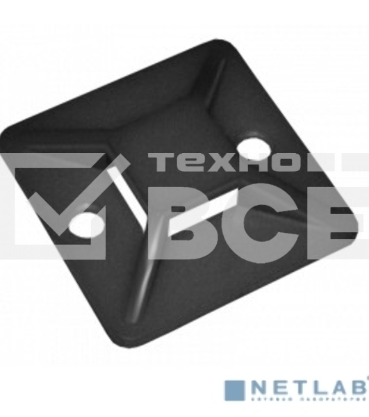 Площадка самоклеящаяся Iek UHP31-25-100 25х25 черная под хомуты (100шт) ИЭК