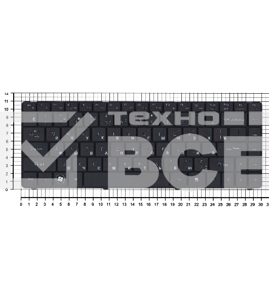 Клавиатура для ноутбука DNS 0135740, 0199722 черная