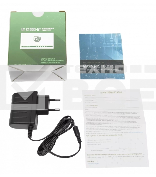 Коммутатор SNR SNR-S1000-5T, 10/100BaseT, количество портов 5 шт, (L2)