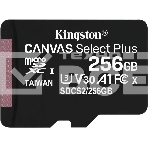 Флеш карта microSDHC 256GB microSDXC Class10 Kingston <SDCS2/256GBSP> UHS-I Canvas Select up to 100MB/s без адапт, фото12